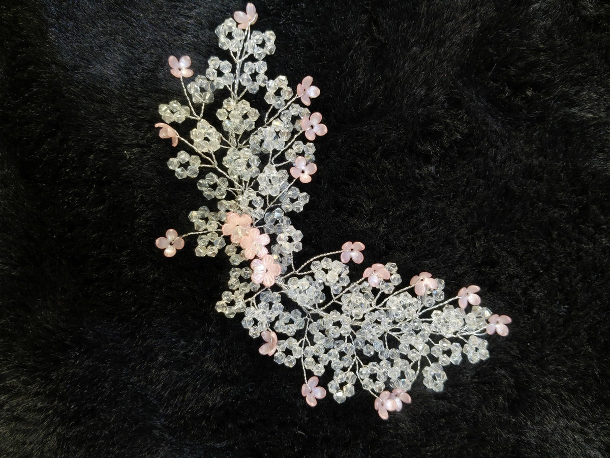 Pink Blossom Crystal Bridal Tiara