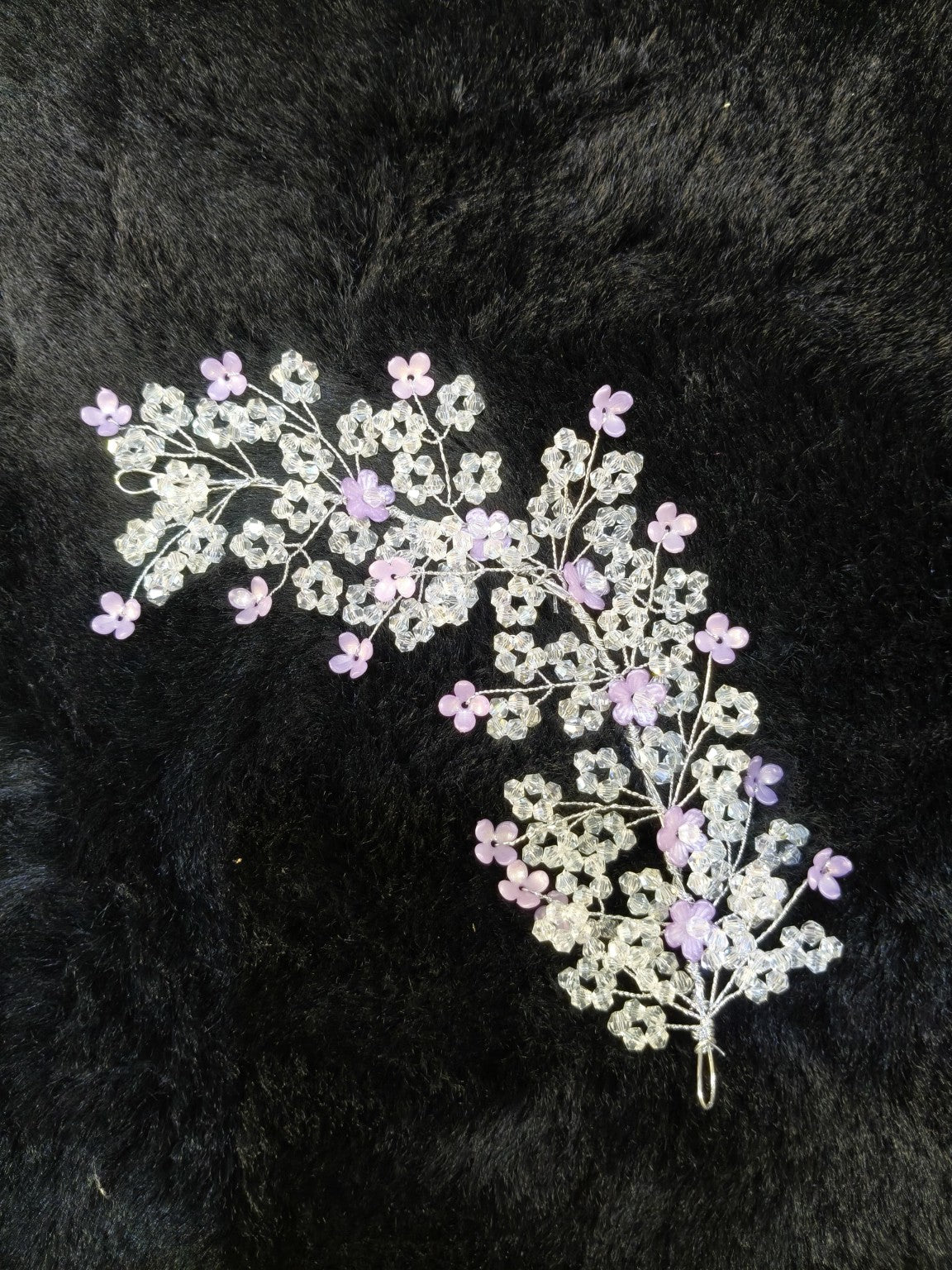 Lavender Blossom Crystal Bridal Tiara