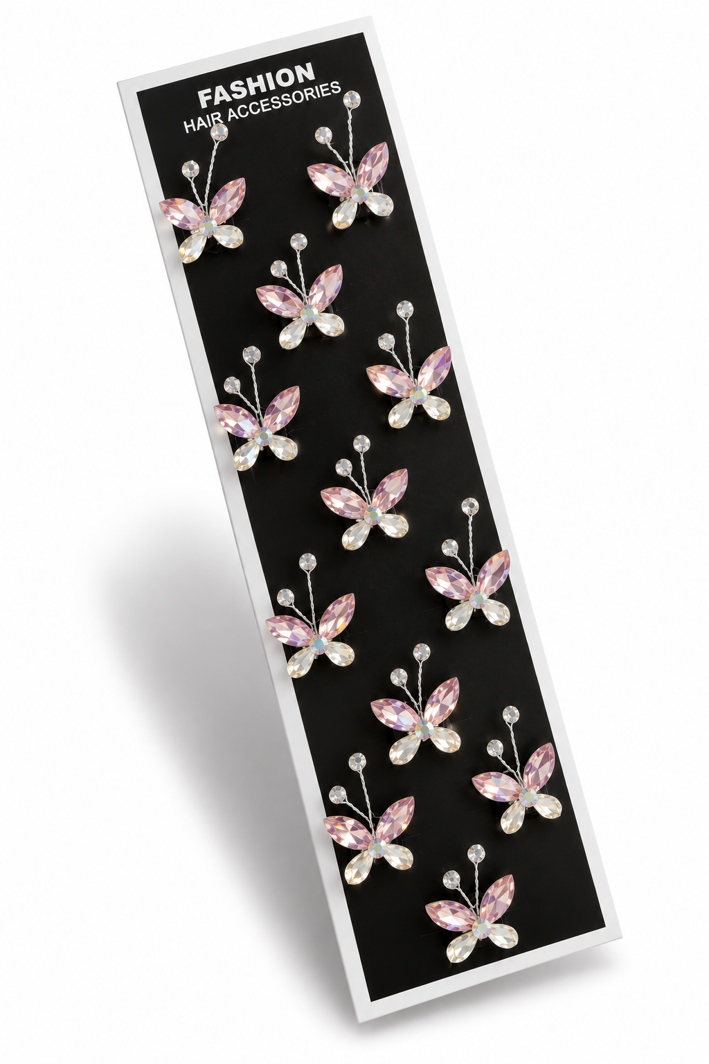 Pink crystal butterfly hair stickers product card
