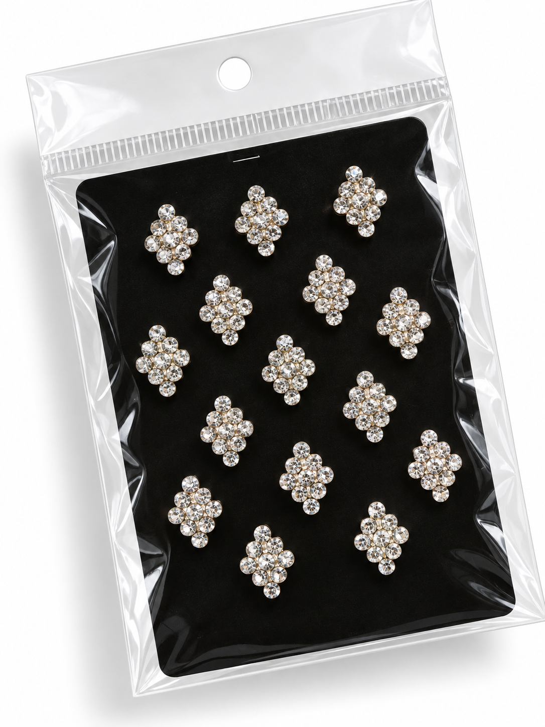 Pearl crystal rhinestone hair sticker set