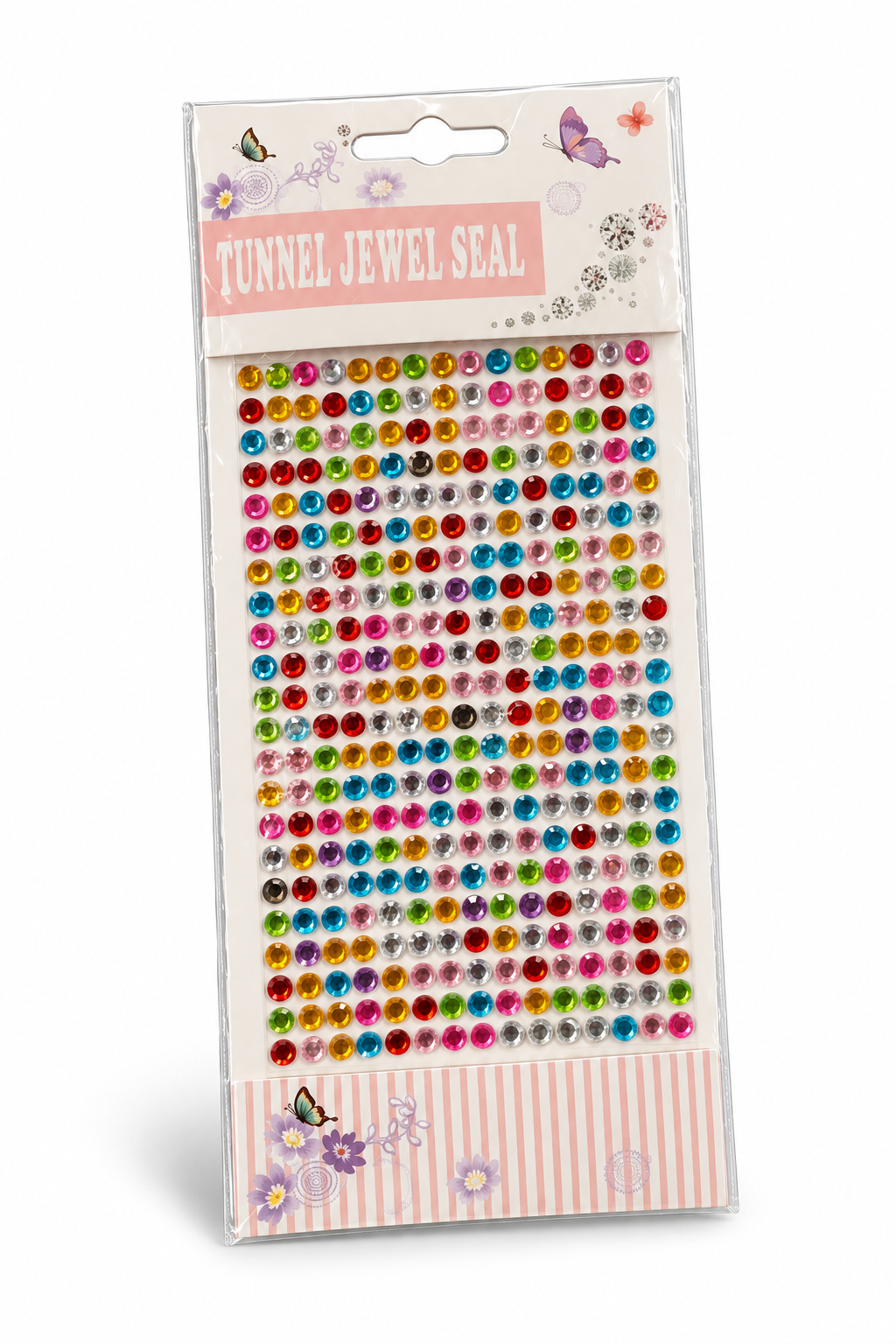 Colorful Rhinestone Hair Sticker Sheet