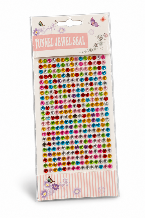 Colorful Rhinestone Hair Sticker Sheet