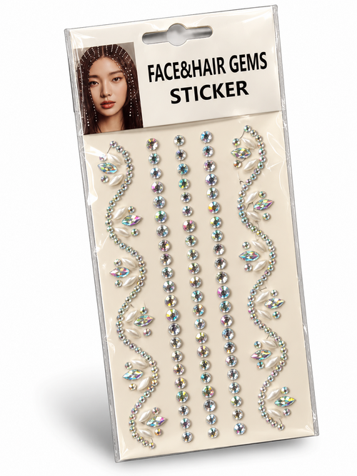 Face and Hair Gems Sticker Pack