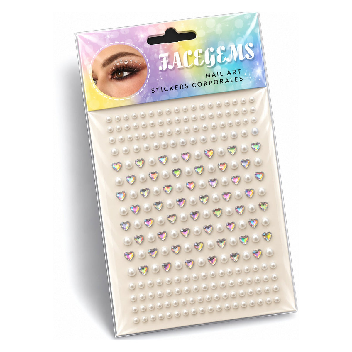Iridescent Heart & Pearl Hair Stickers — uniform 1500 x 1500 product image