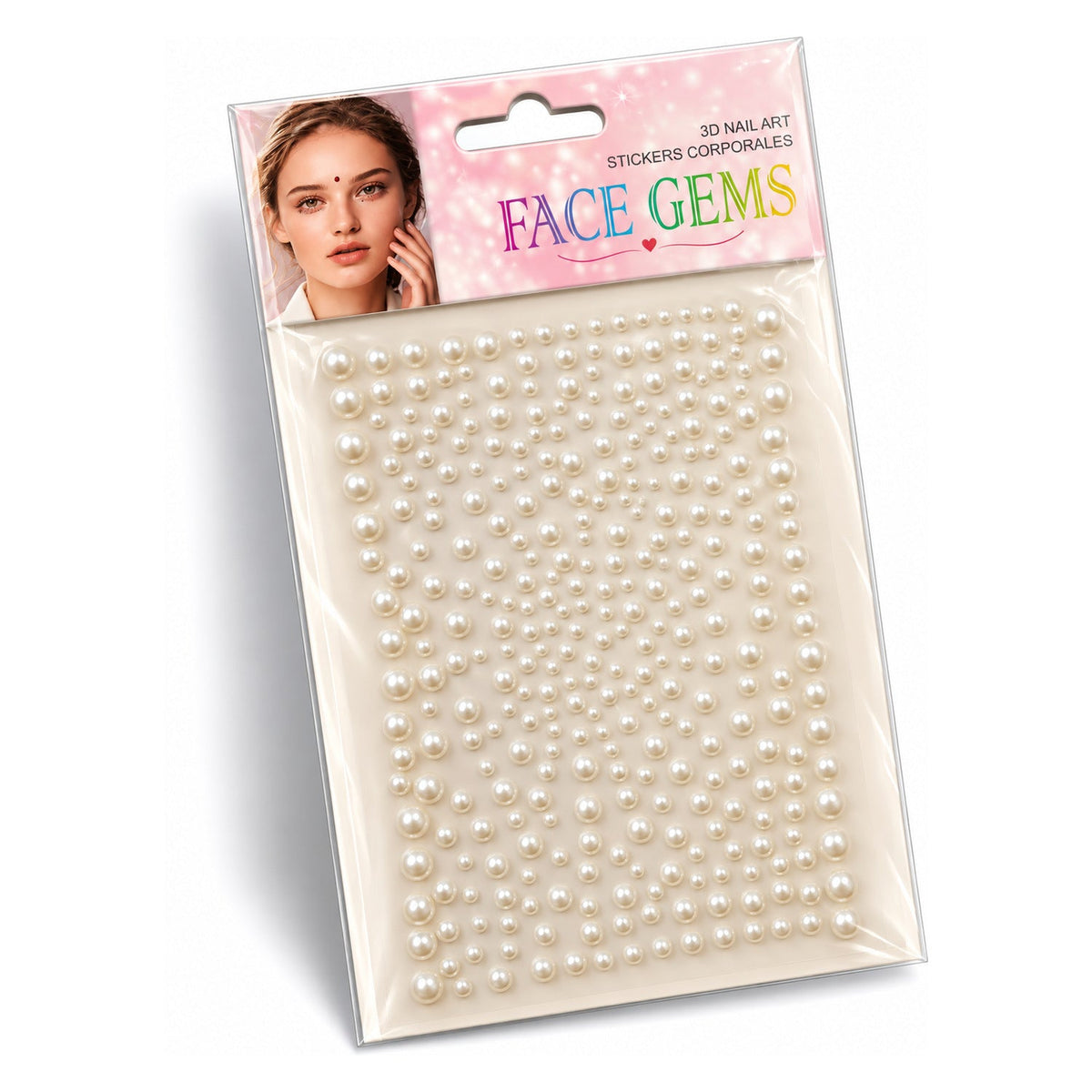 Mixed-Size Pearl Hair Gem Stickers — uniform 1500 x 1500 product image