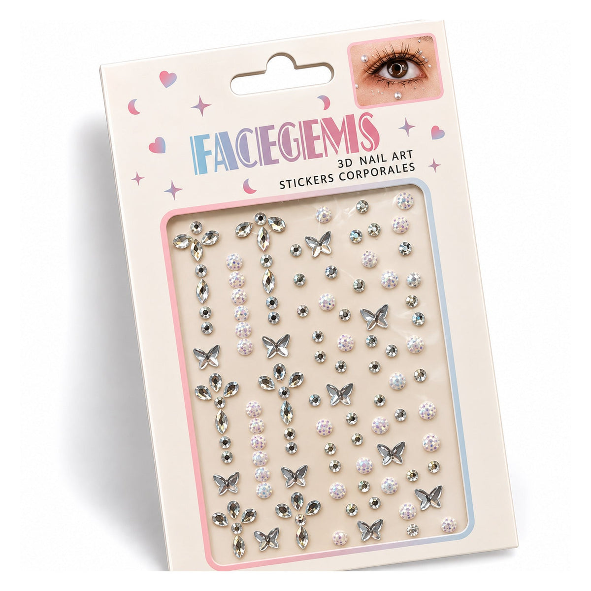 3D Floral Crystal Hair Stickers — uniform 1500 x 1500 product image