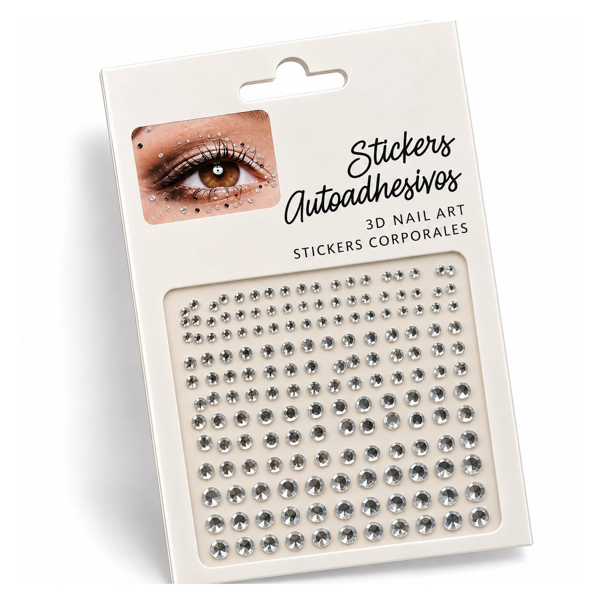 Silver Rhinestone Hair Sticker Sheet — uniform 1500 x 1500 product image