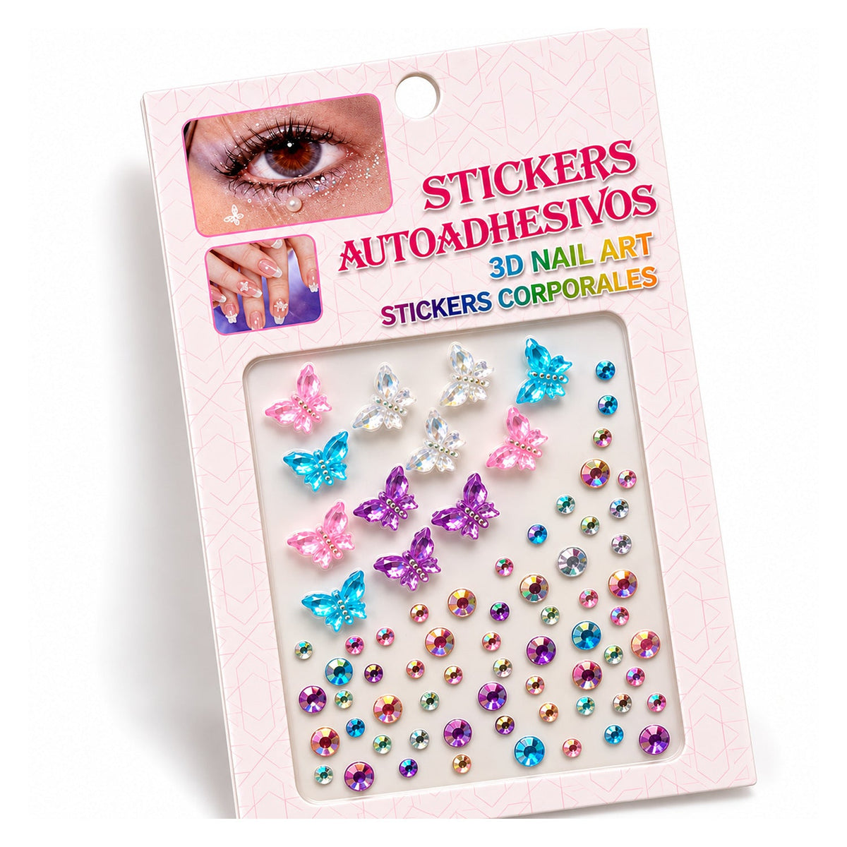 Multicolour Butterfly Gem Stickers — uniform 1500 x 1500 product image