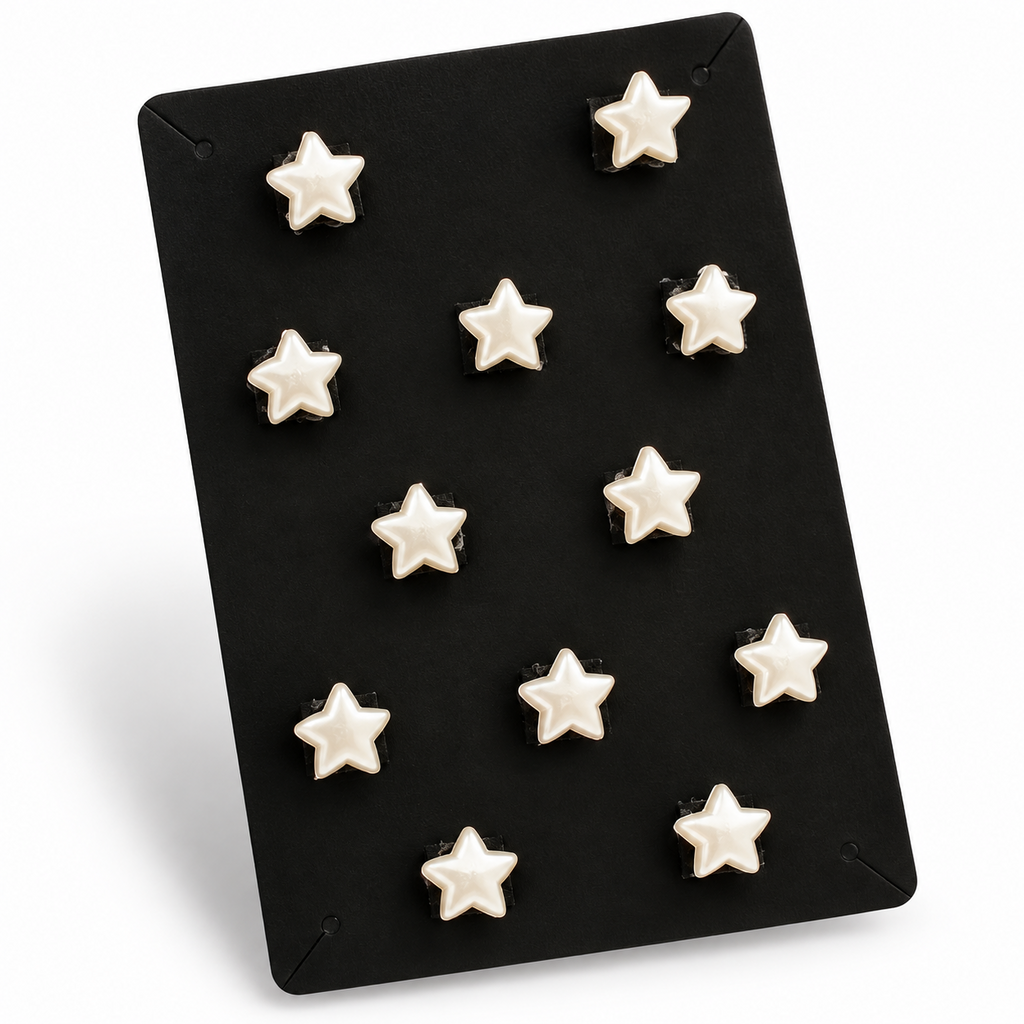 Ivory pearl star hair stickers product card